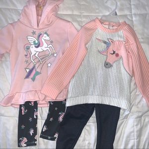 Unicorn outfit sets toddler 3T